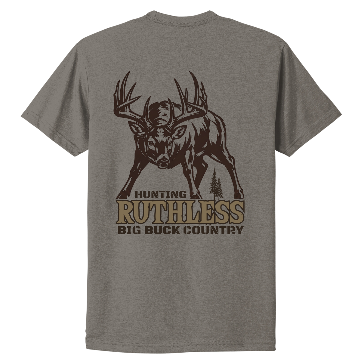 T-SHIRT BIG BUCK COUNTRY | Gris foncé