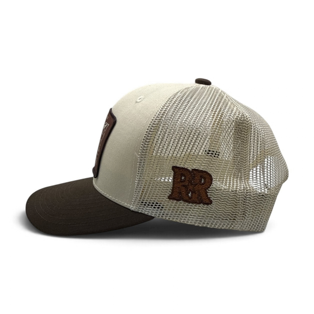 RR LIVESTOCK CO. TRUCKER CAP | Beige/Brown