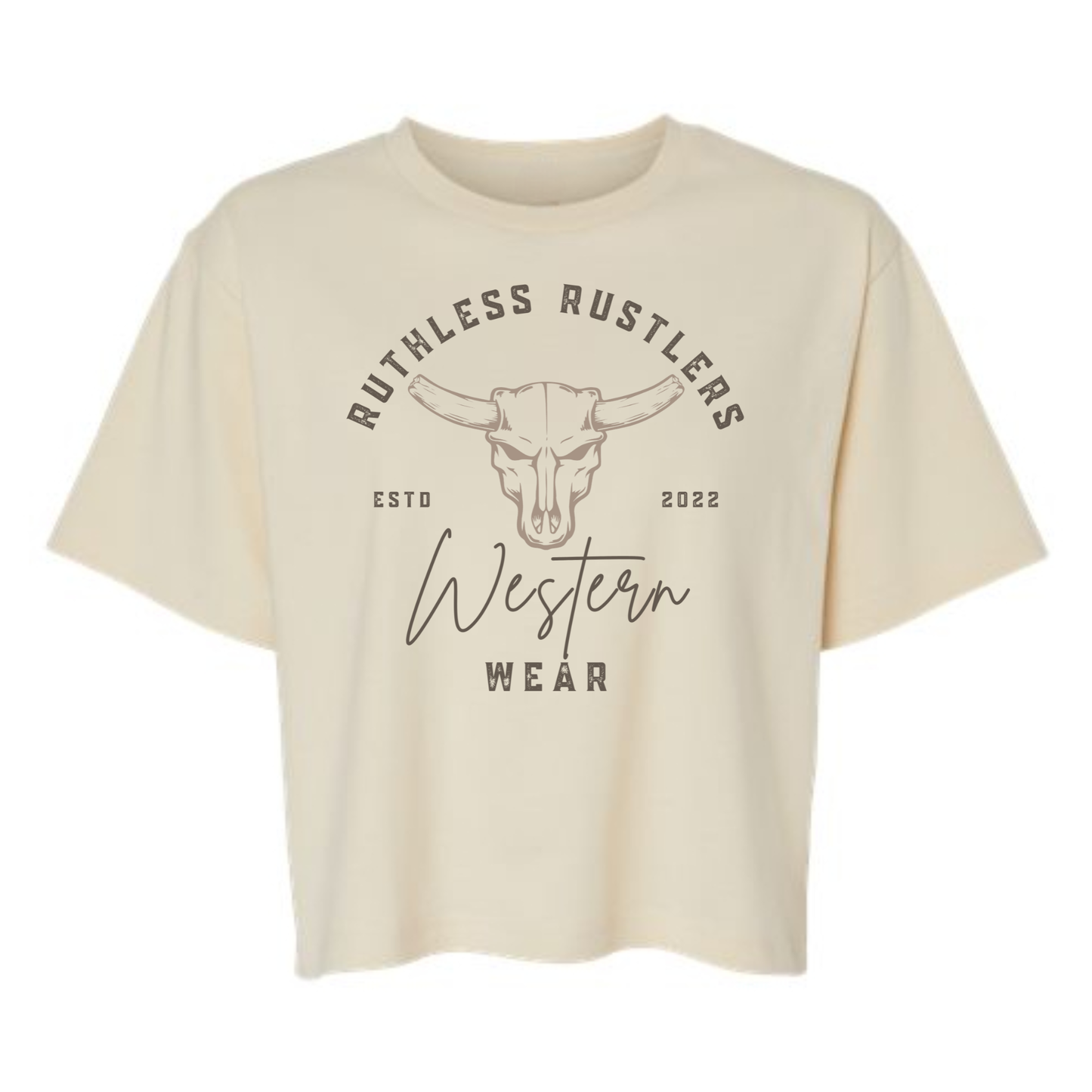T-SHIRT BOXY WESTERN WEAR | Crème