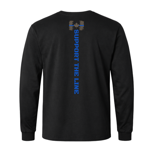 Ruthless Rustlers Support Law Enforcement Canada Long Sleeve T-Shirt | Black