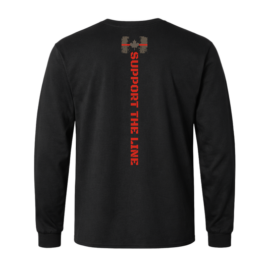 Ruthless Rustlers Support Firefighters Canada Long Sleeve T-Shirt | Black