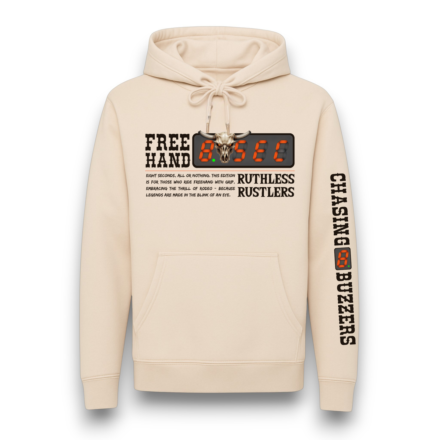 Ruthless Rustlers 8 Seconds Hoodie
