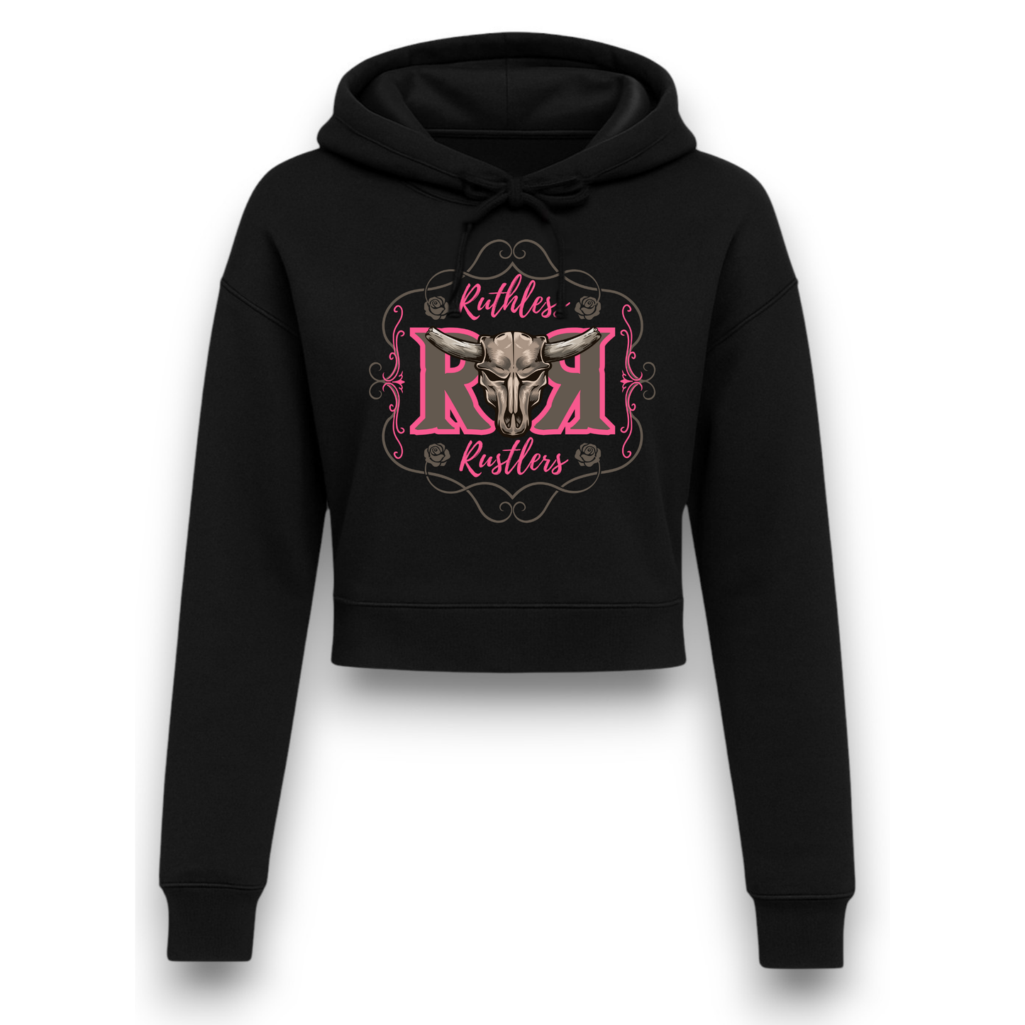 Ruthless Rustlers Wild Rose Cropped Hoodie