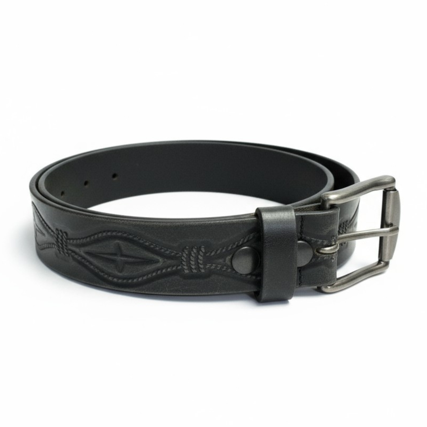 Ruthless Rustlers Barbed Wire Belt | Embossed Black