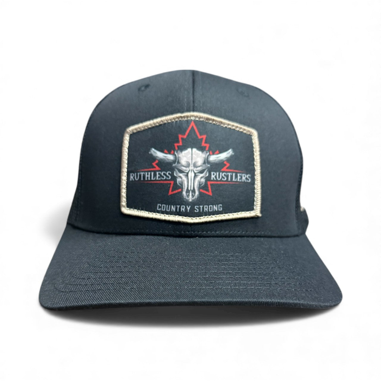 Ruthless Rustlers Country Strong Trucker Cap | Black