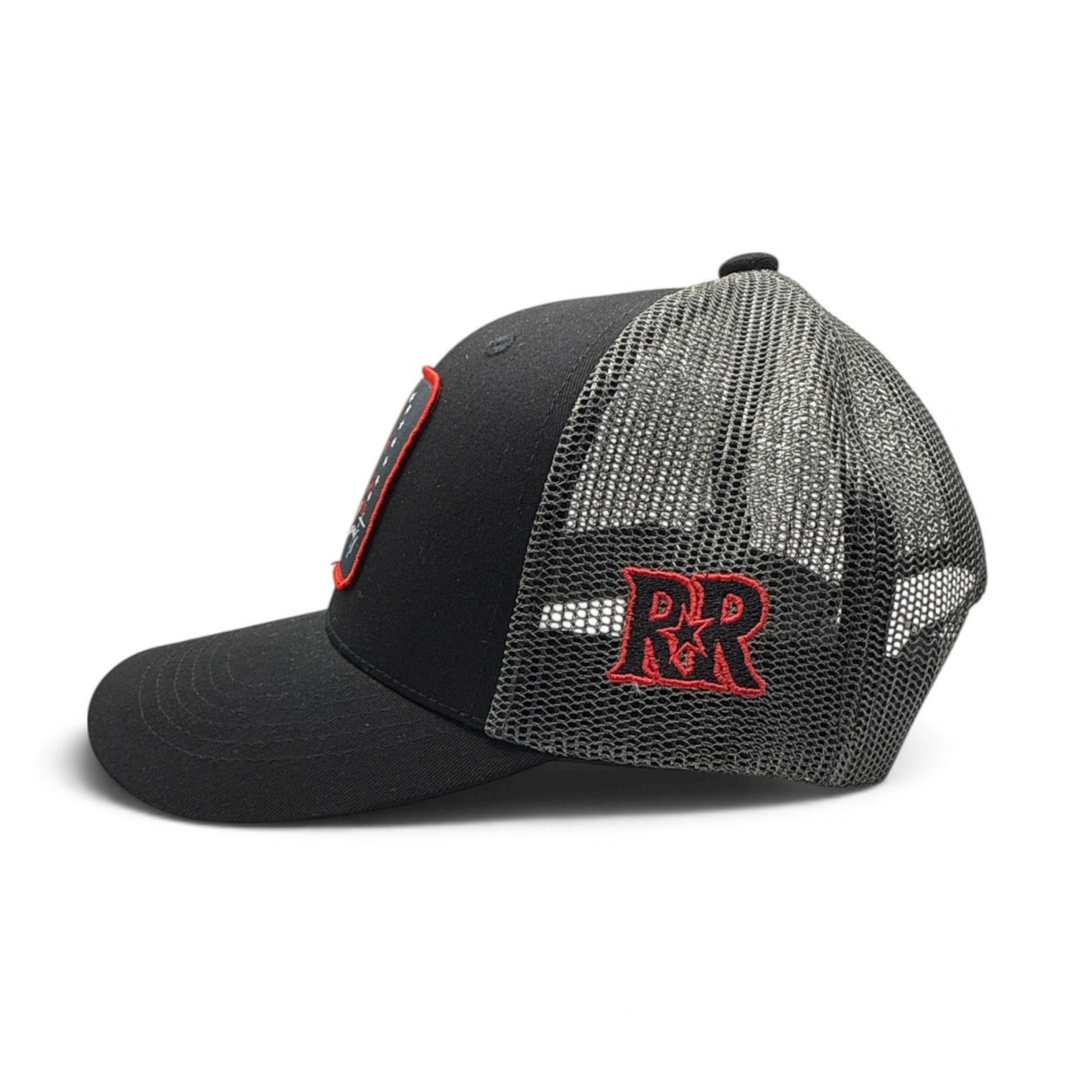 KISS MY BOOTS YOUTH TRUCKER CAP | Black/Charcoal