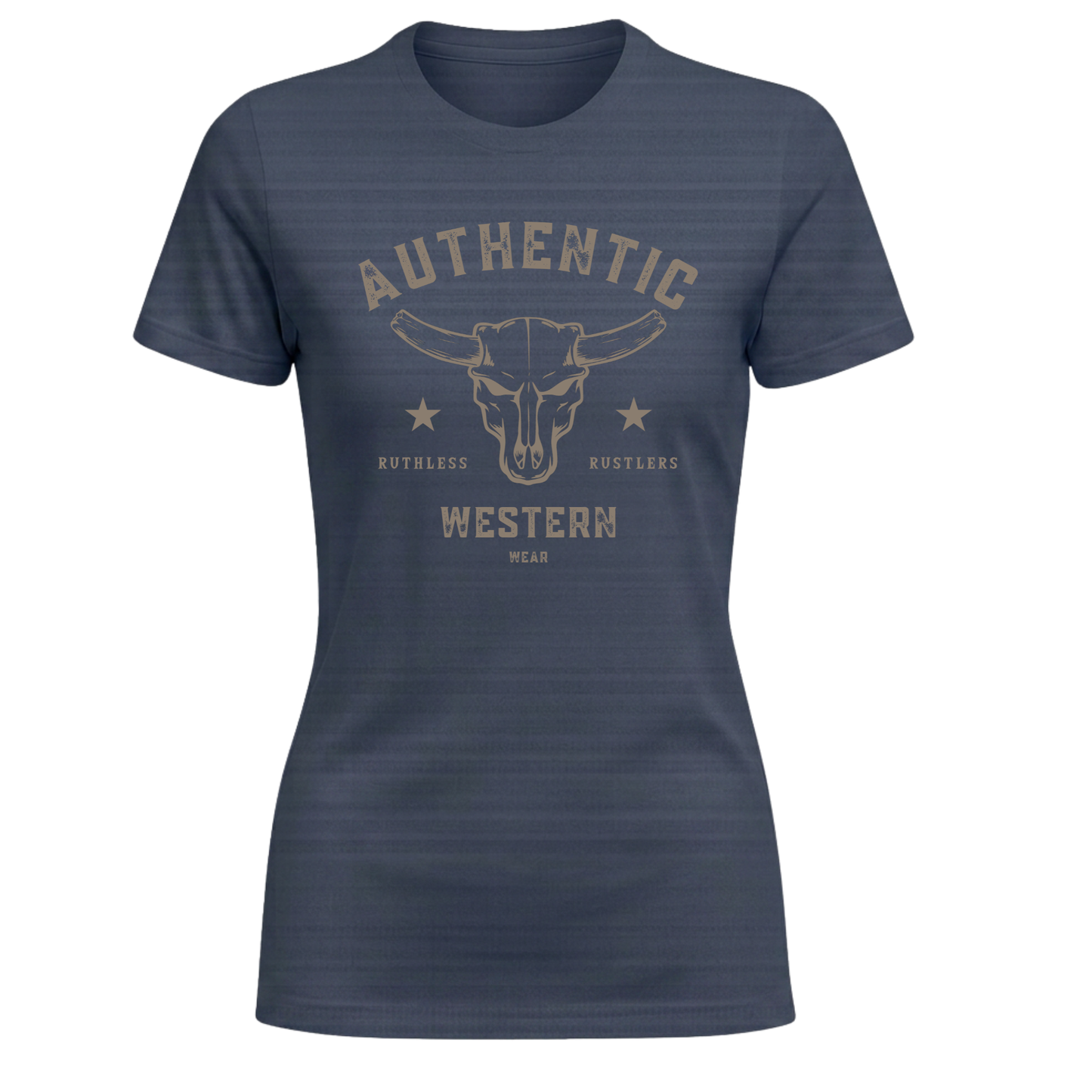 T-SHIRT FEMME AUTHENTIC WESTERN | Bleu marin
