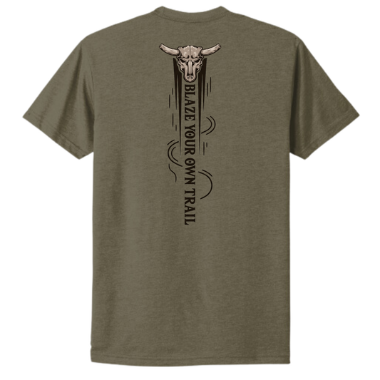 T-SHIRT BLAZE YOUR OWN TRAIL | Vert armée