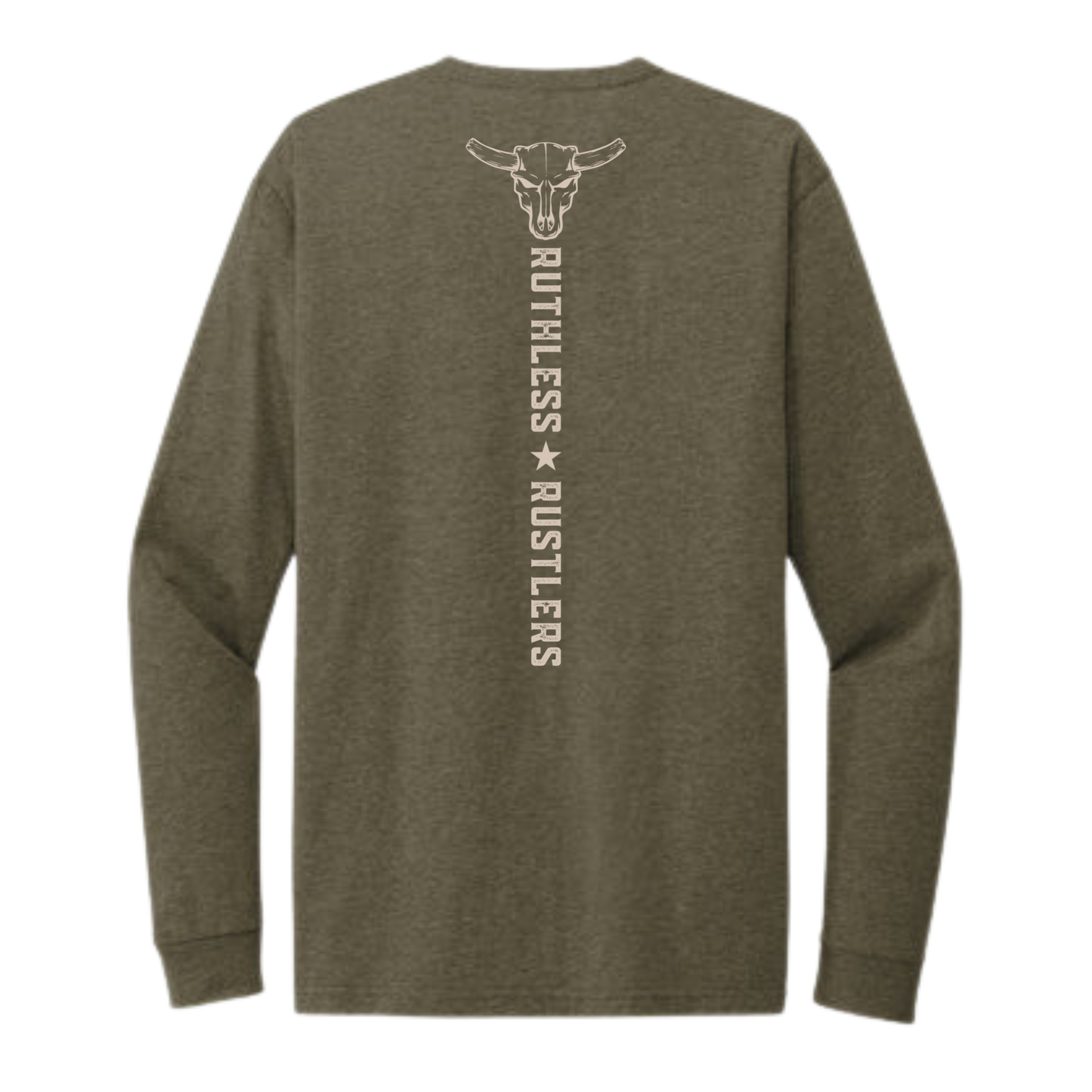 T-SHIRT MANCHES LONGUES AUTHENTIC WESTERN | Vert armée