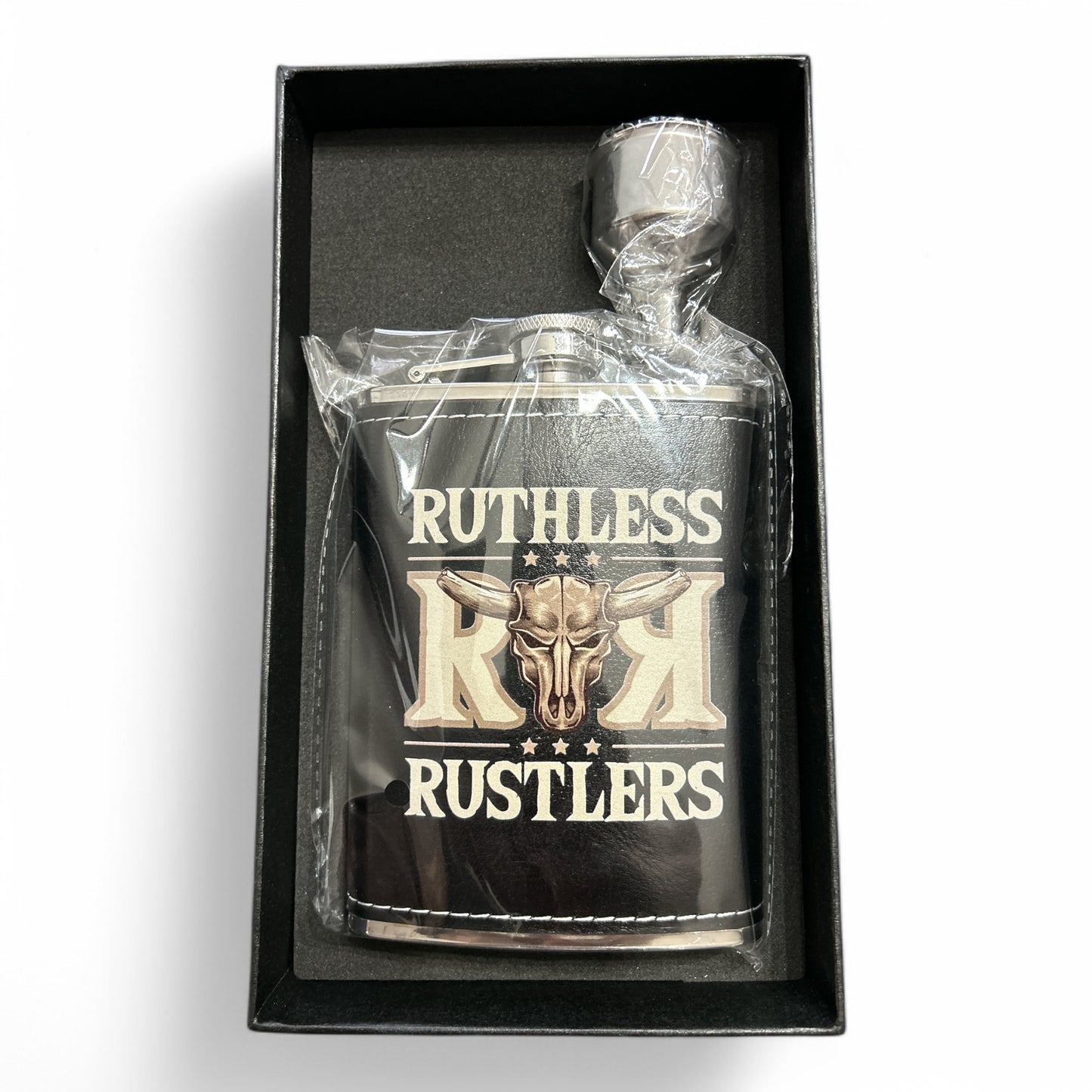 Ruthless Rustlers Hip Flask Set | Black