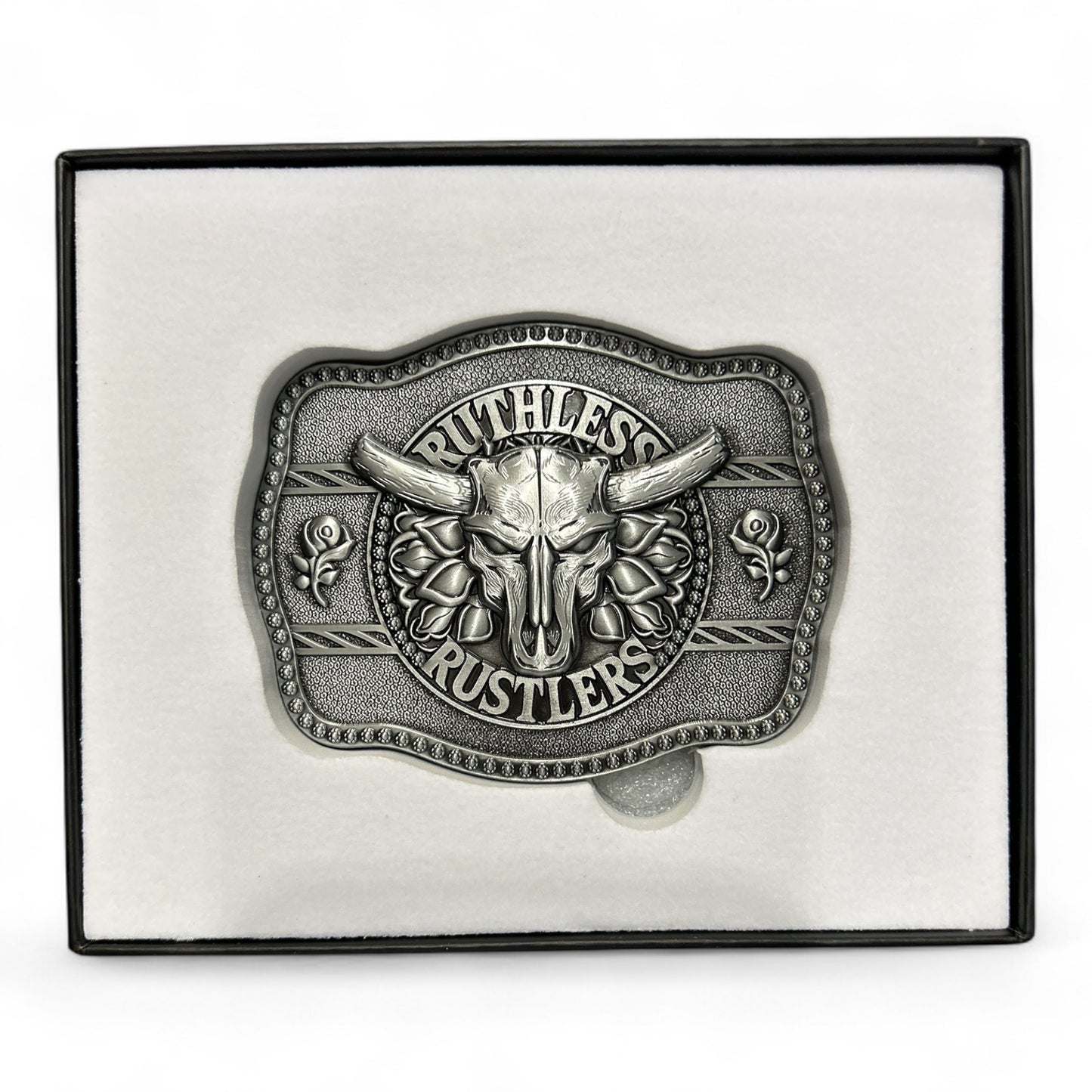 Boucle de ceiture Ruthless Rustlers Wild Rose | Argent Antique