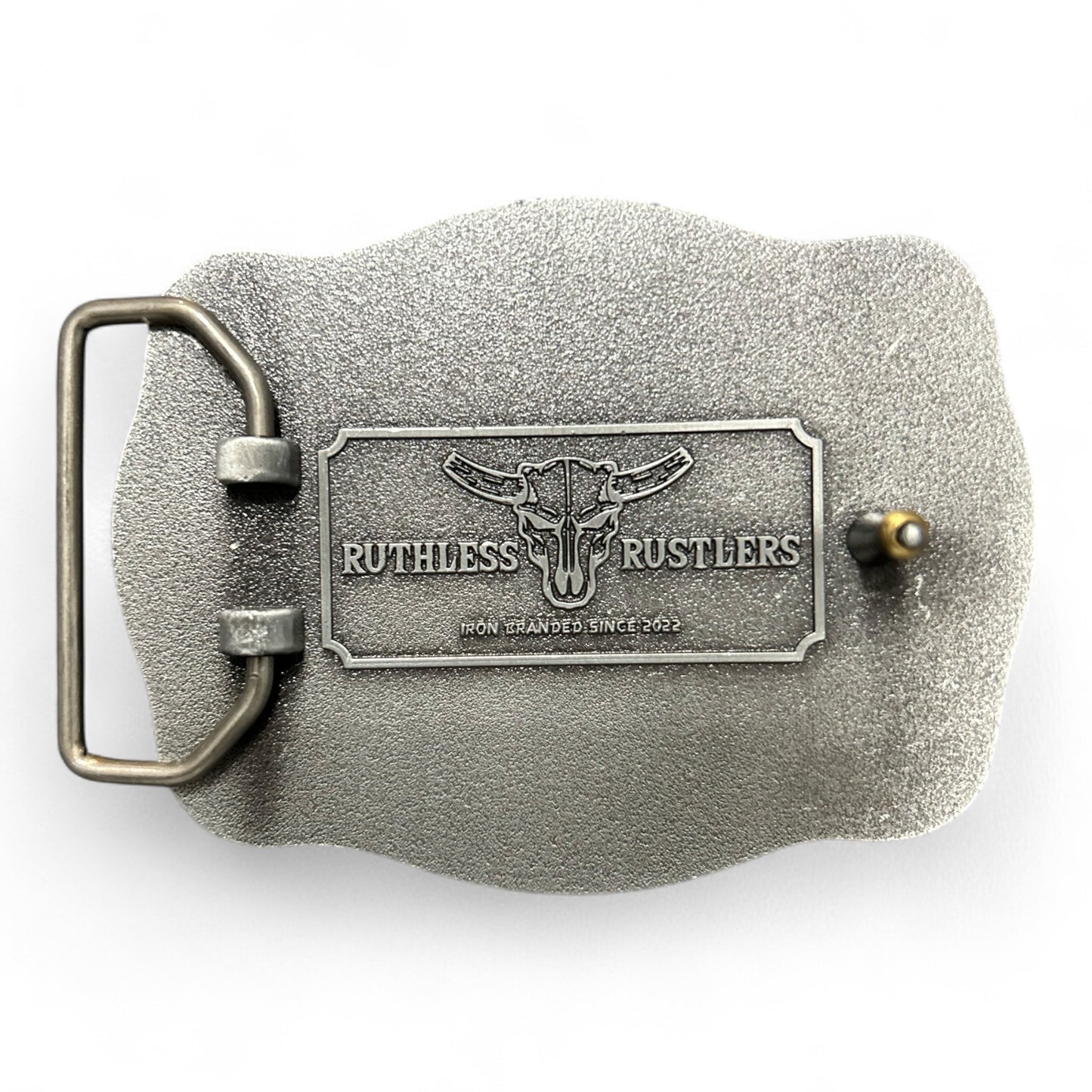 Boucle de ceiture Ruthless Rustlers Wild Rose | Argent Antique