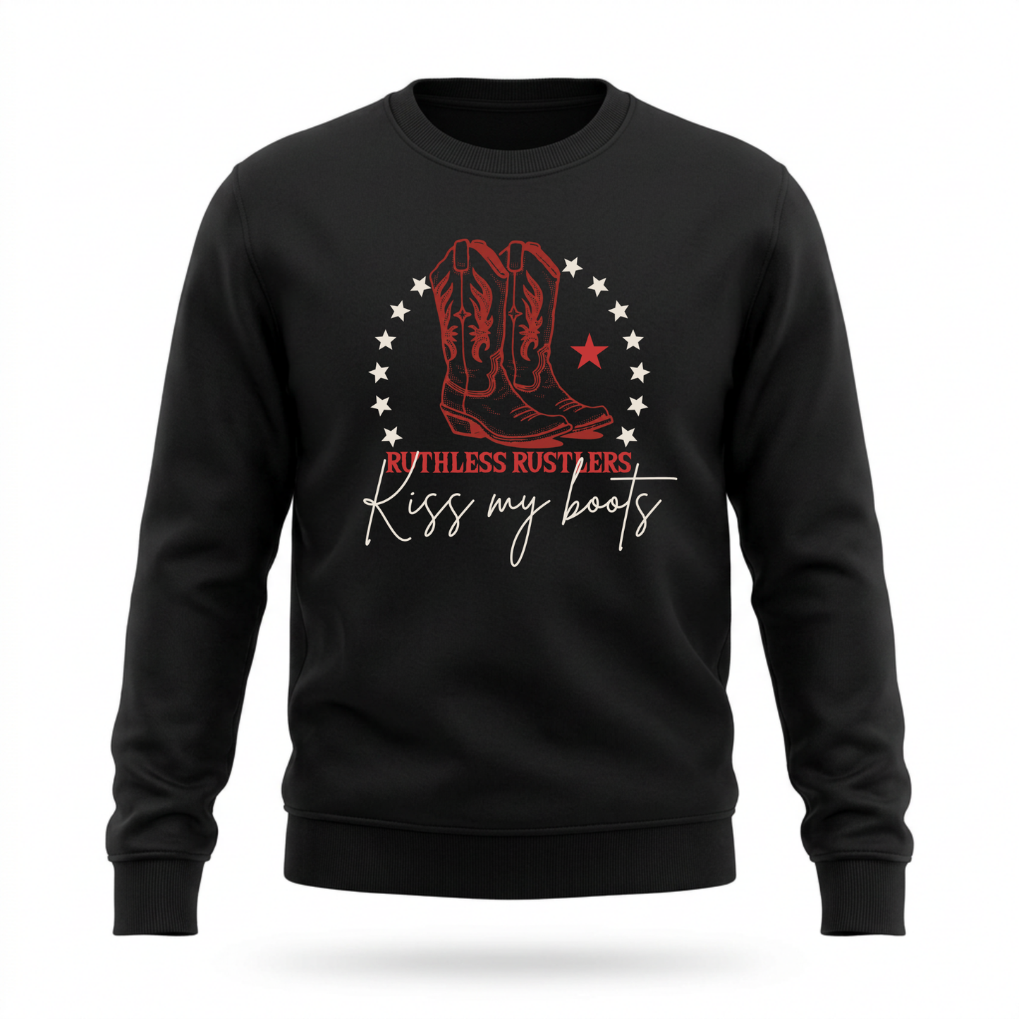 KISS MY BOOTS SWEATSHIRT | Black