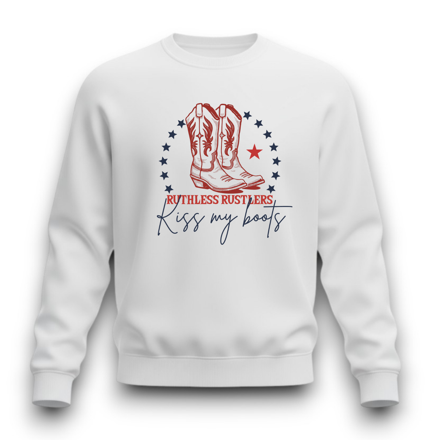 KISS MY BOOTS SWEATSHIRT | White