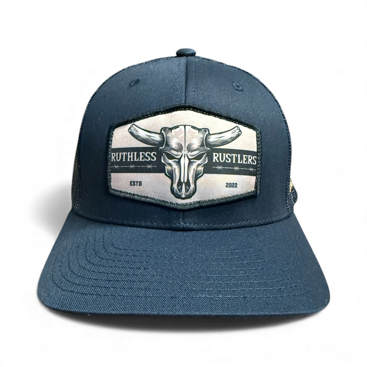 Ruthless Rustlers Barbed Wire Trucker Cap | Navy