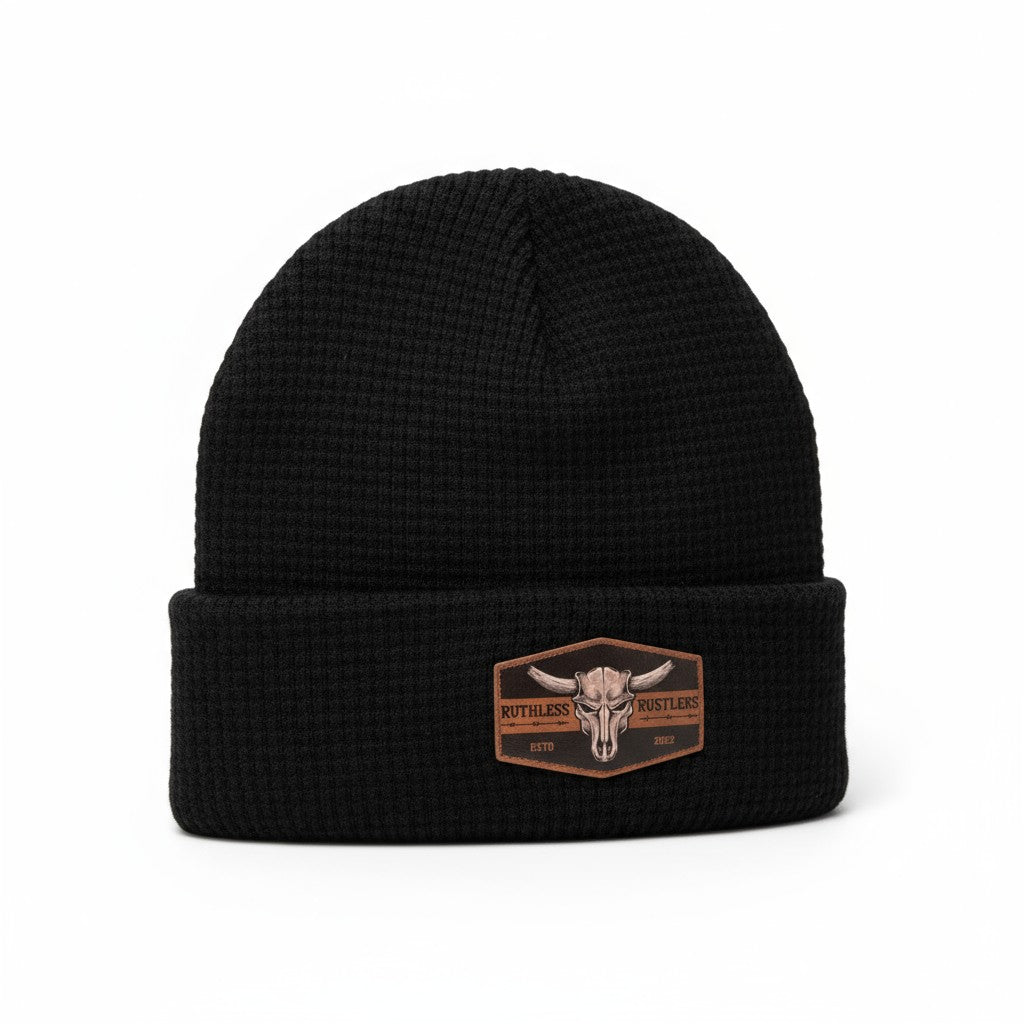 Ruthless Rustlers Waffle Cuff Toque | Black