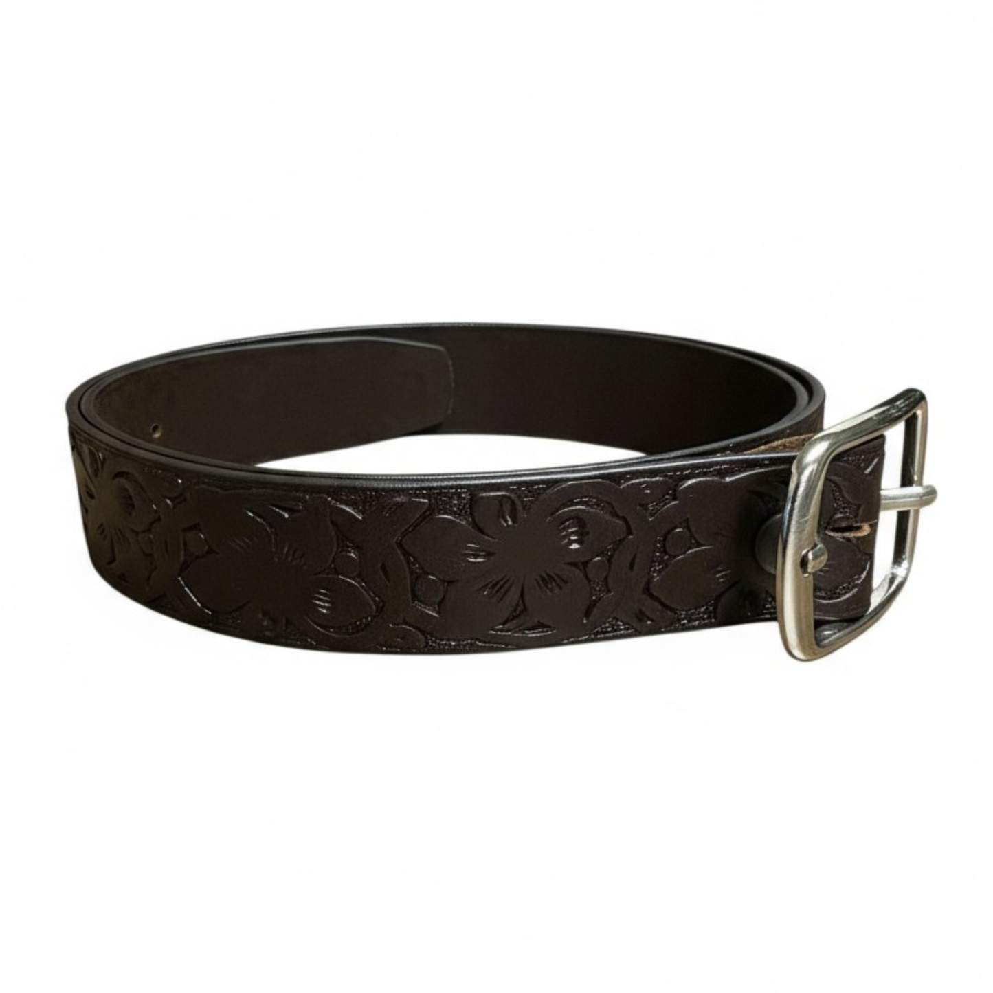 Ruthless Rustlers Floral Embossed Belt | Brown