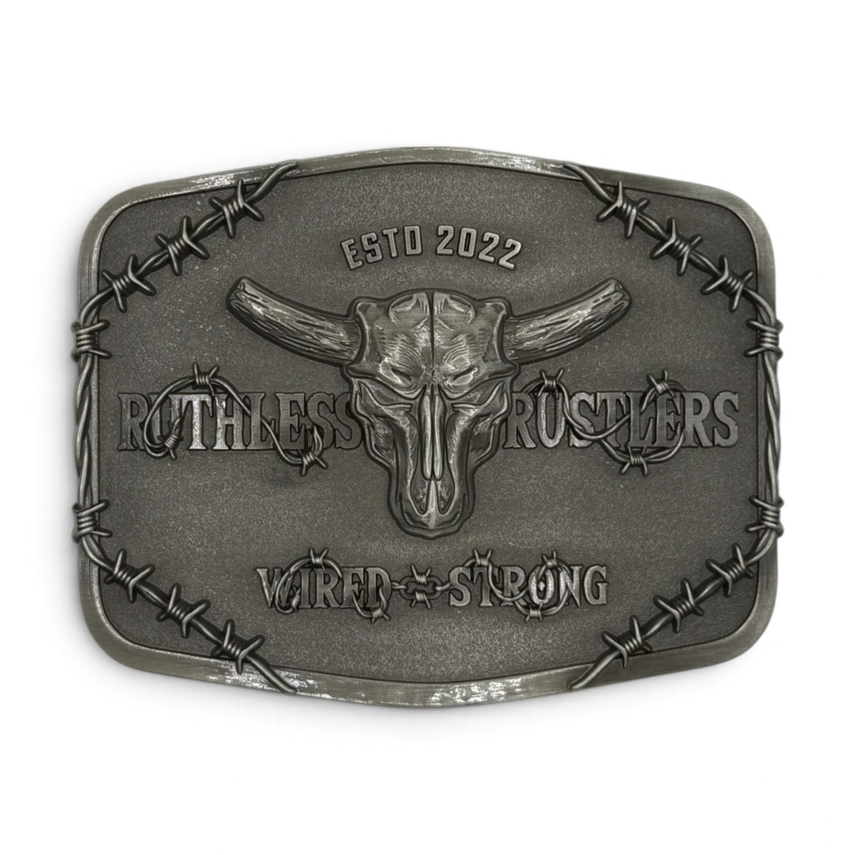WIRED STRONG BELT BUCKLE | Antique Silver