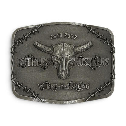 WIRED STRONG BELT BUCKLE | Antique Silver