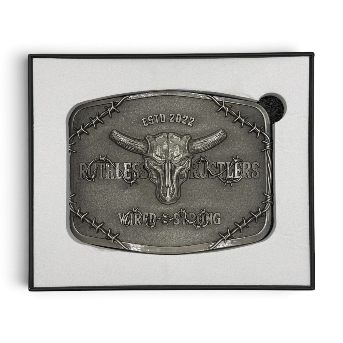 WIRED STRONG BELT BUCKLE | Antique Silver