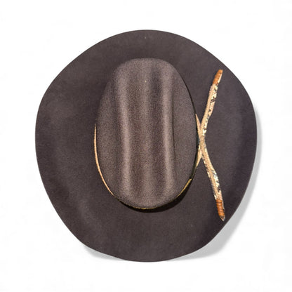 TEXAS HOLD'EM Cowboy Hat | DARK BROWN