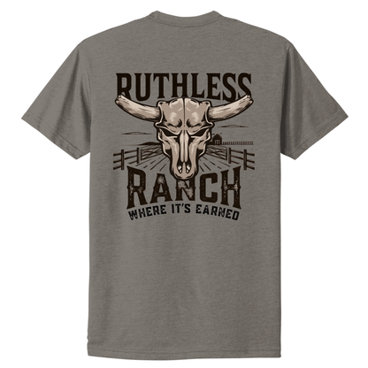T-SHIRT RUTHLESS RANCH | Gris chaud