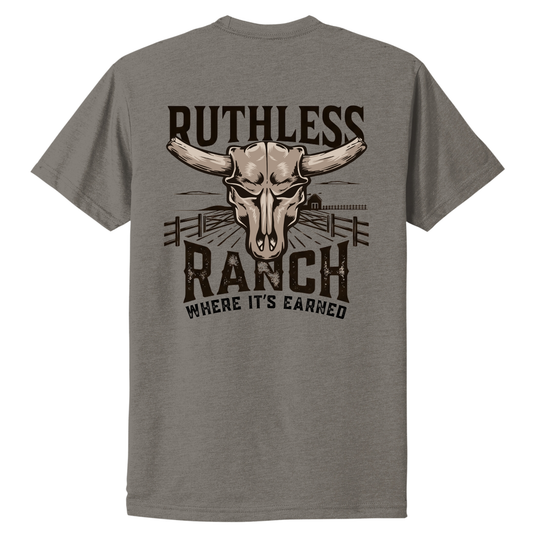 T-SHIRT RUTHLESS RANCH | Gris chaud