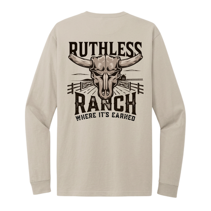 RUTHLESS RANCH LONG SLEEVE T-SHIRT | Sand