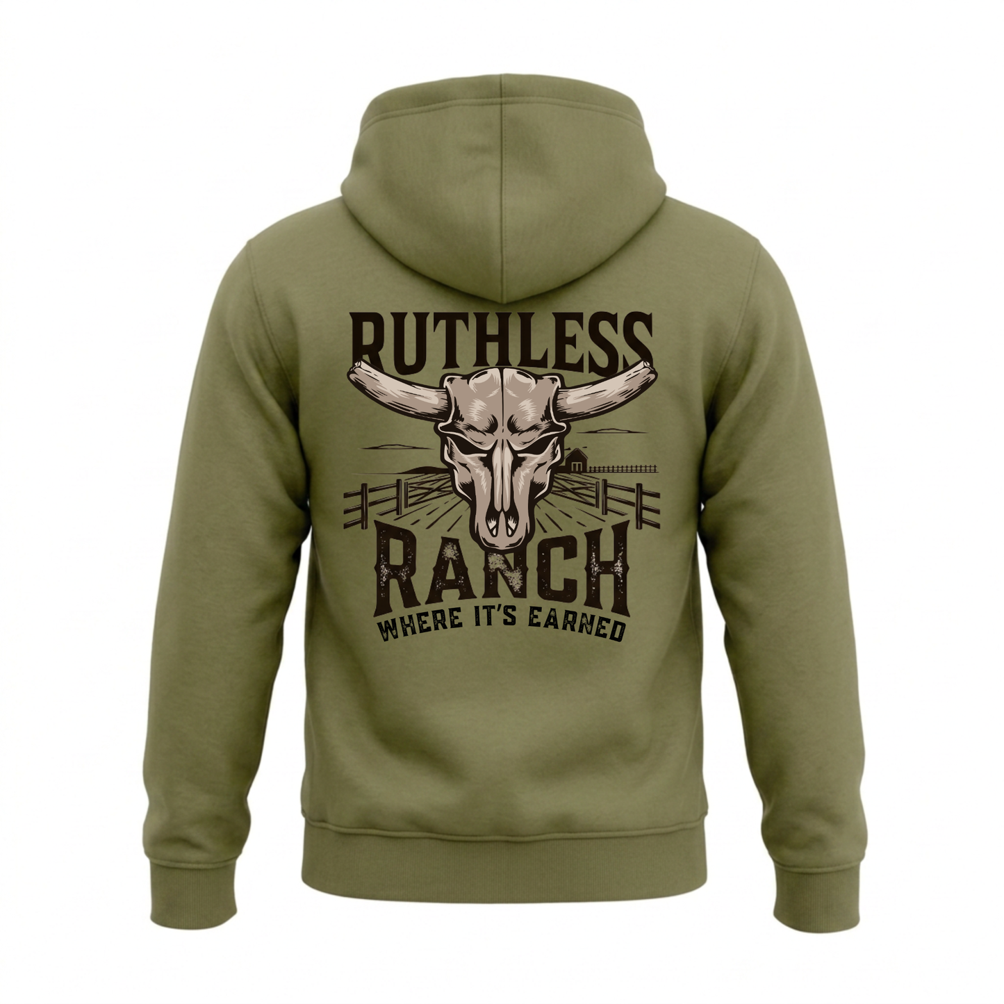 RUTHLESS RANCH HOODIE | Army Green
