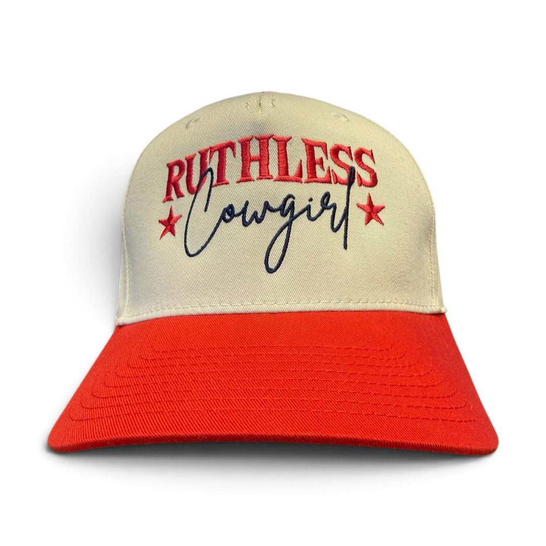 RUTHLESS COWGIRL COMBO CAP | Beige/Red/Blue