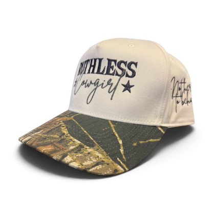 NOT HERE TO BEHAVE COMBO CAP | Beige/Wood Camo