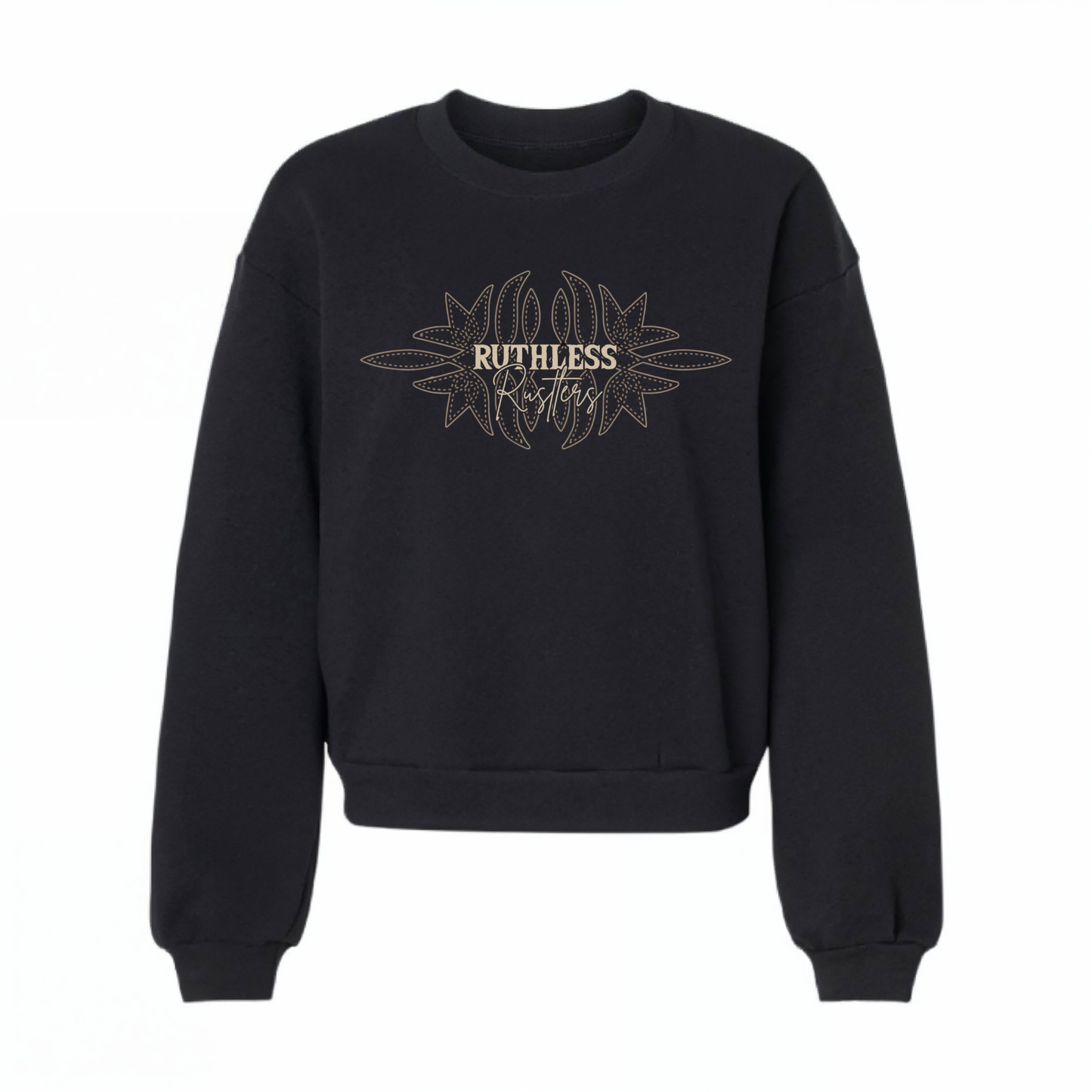 STITCHED WESTERN SWEATSHIRT | Black