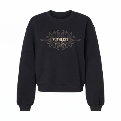 STITCHED WESTERN SWEATSHIRT | Black