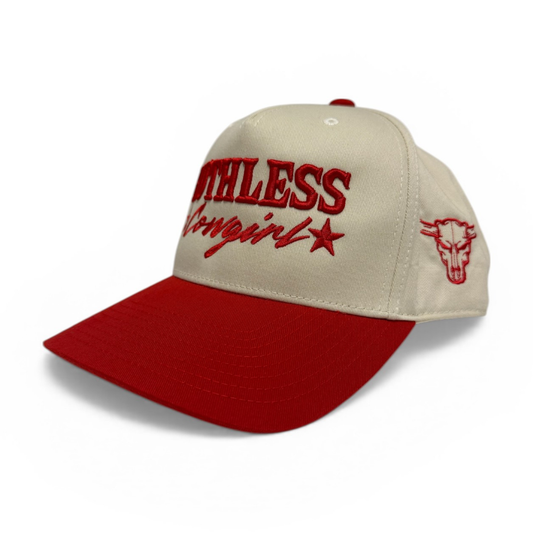 Casquette Combo Ruthless Cowgirl | Beige/Rouge