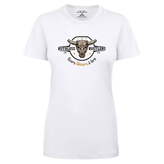 RR Spurs Glitters & Grit - Women T-Shirt | White