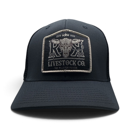 RR LIVESTOCK CO. PREMIUM STRETCH CAP | Black