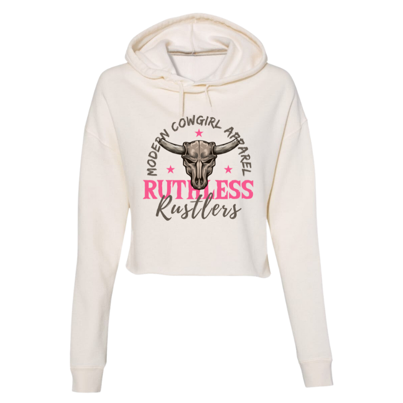 Ruthless Rustlers Modern Cowgirl Cropped Hoodie