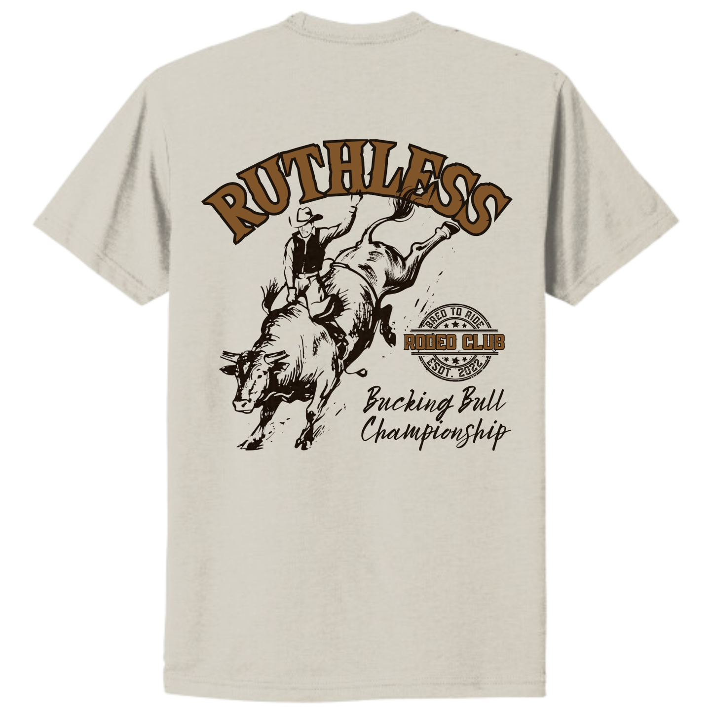 BUCKING BULL T-SHIRT | Sand
