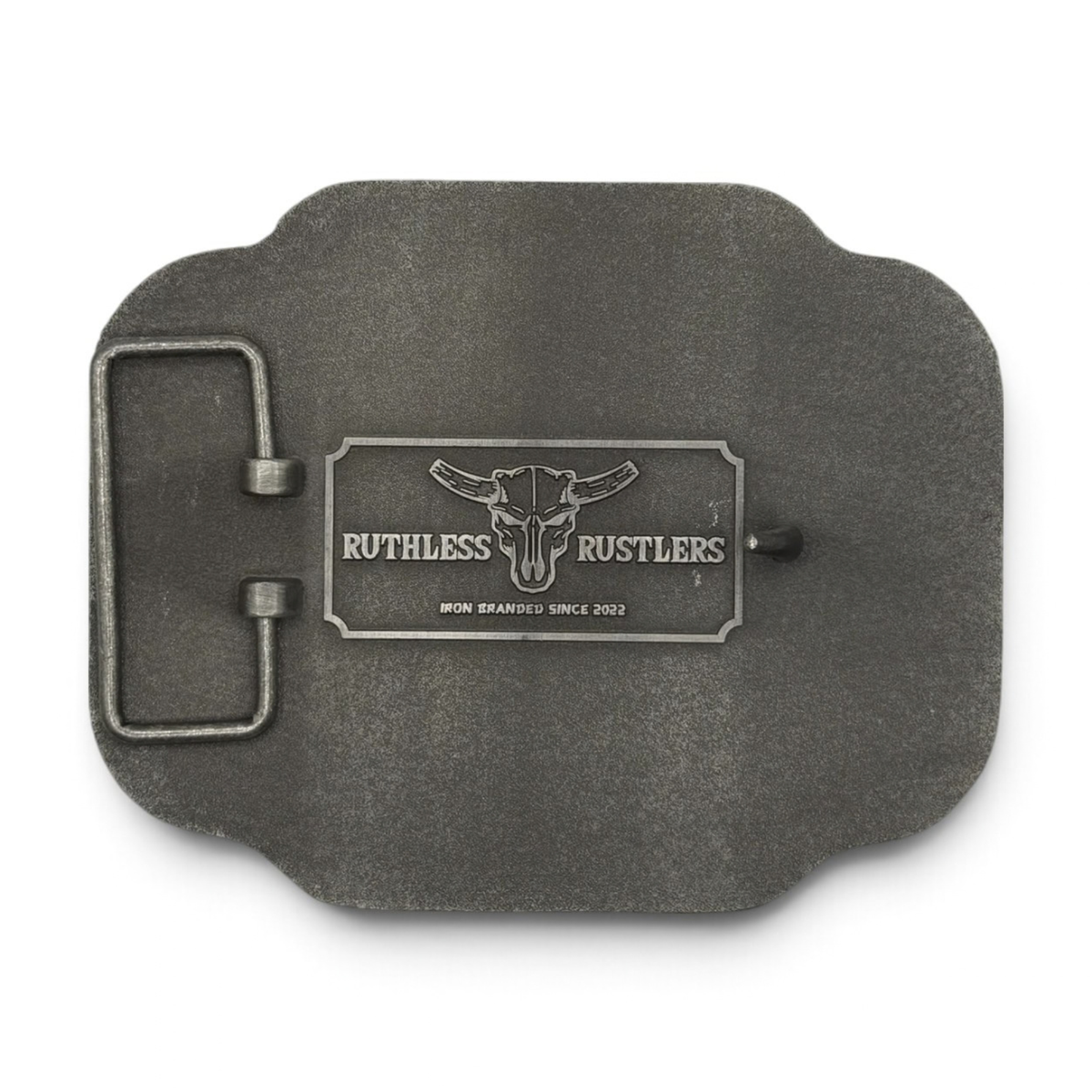 BUCKING BRONC BELT BUCKLE | Antique Silver