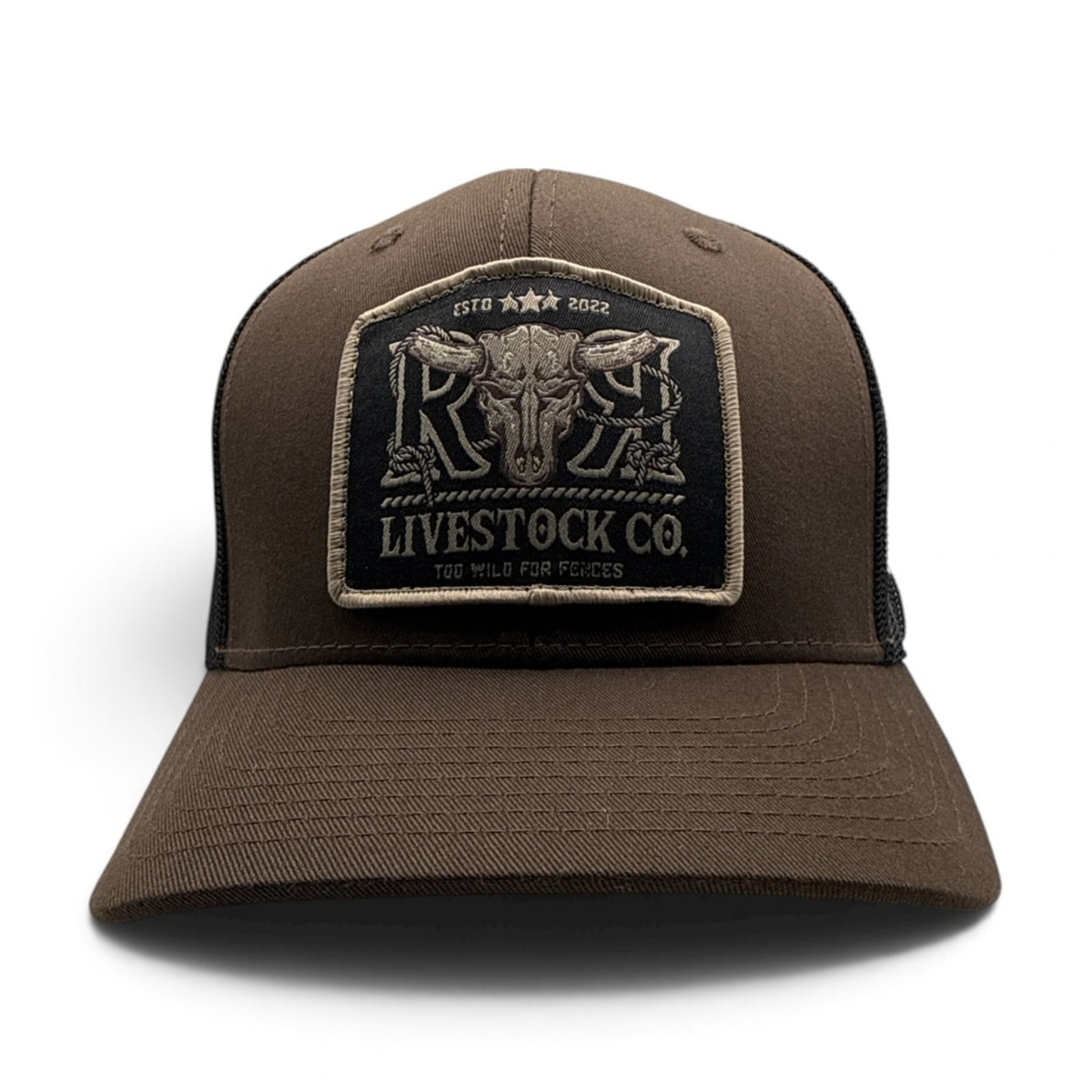 RR LIVESTOCK CO. TRUCKER CAP | Brown/Black