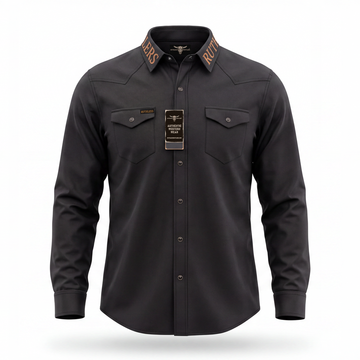 RUTHLESS RUSTLERS WESTERN SNAP SHIRT | Black