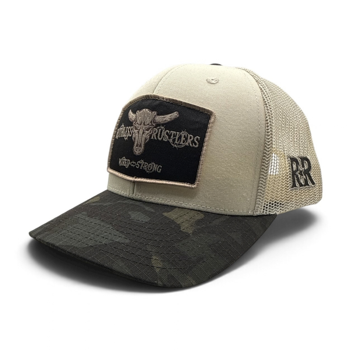 WIRED STRONG TRUCKER CAP | Beige/Black Camo