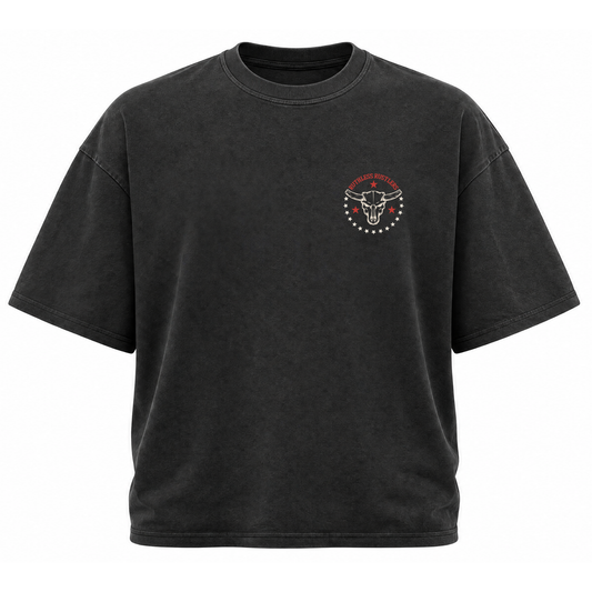 KISS MY BOOTS OVERSIZED T-SHIRT | Acid Black