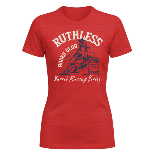 T-SHIRT FEMME BARREL RACING | Rouge