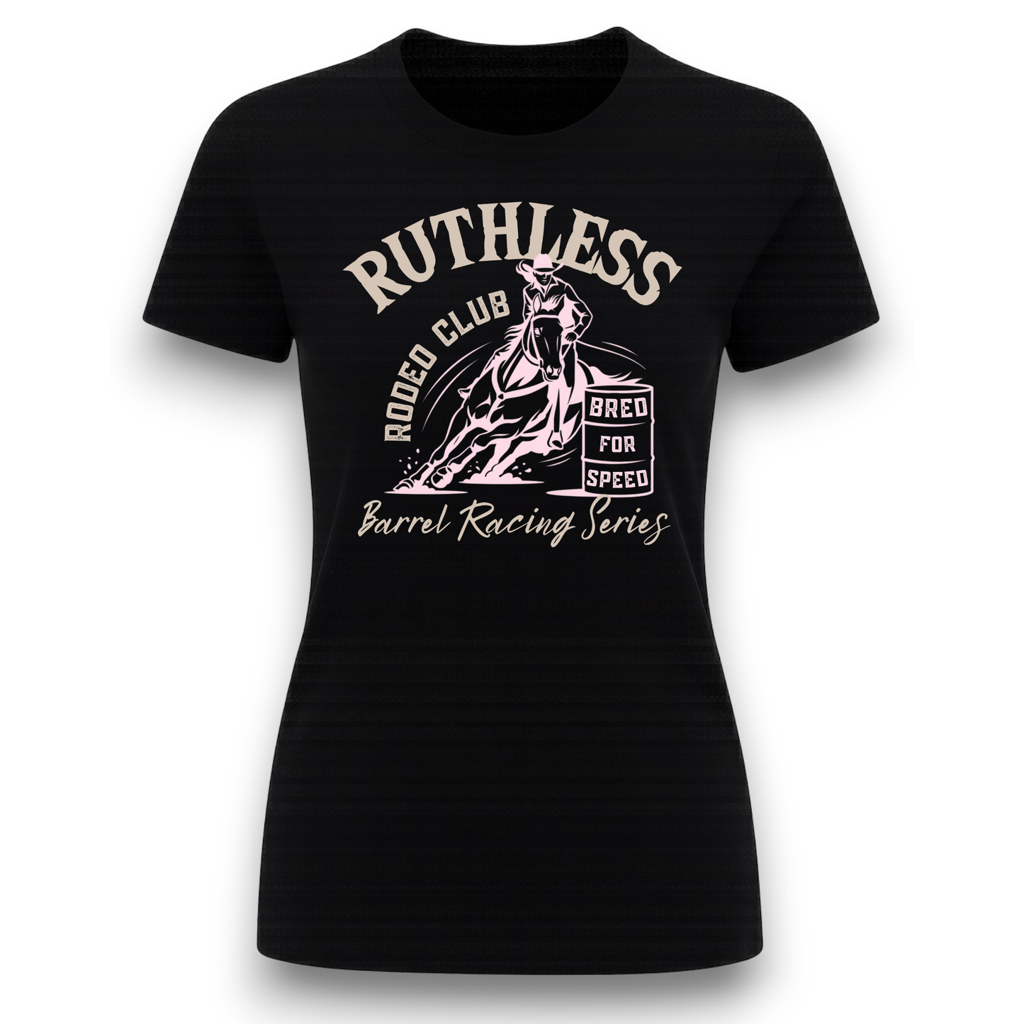T-SHIRT FEMME BARREL RACING | Noir