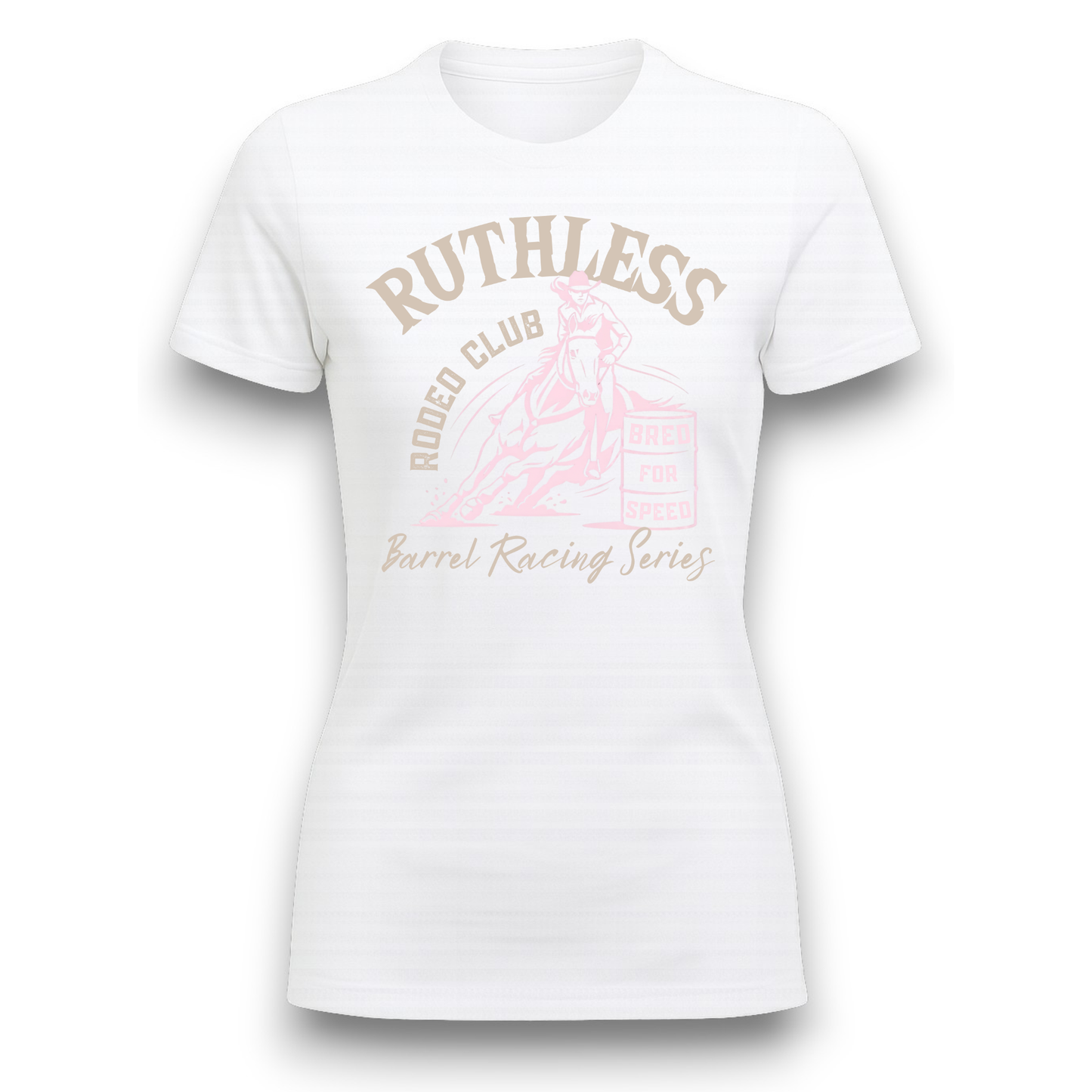 T-SHIRT FEMME BARREL RACING | Blanc