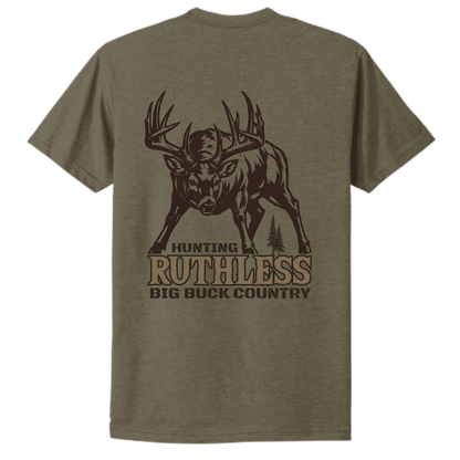 T-SHIRT BIG BUCK COUNTRY | Vert armée