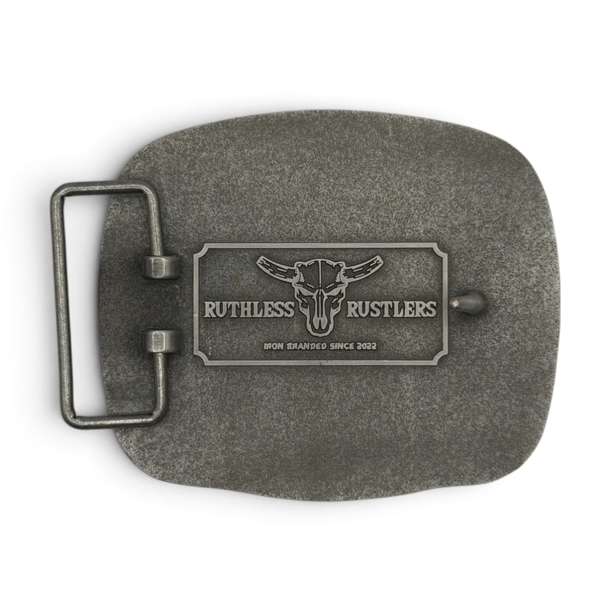 KISS MY BOOTS BELT BUCKLE | Antique Silver/Copper