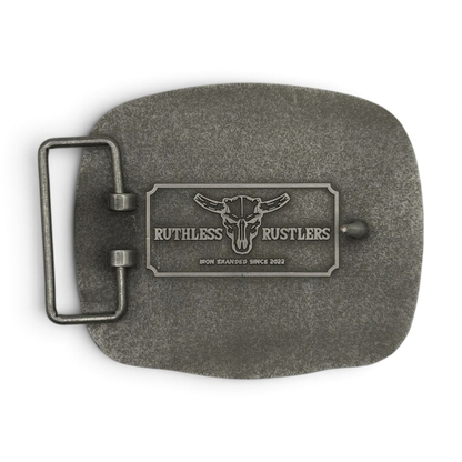 KISS MY BOOTS BELT BUCKLE | Antique Silver/Copper
