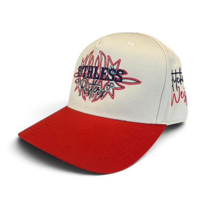 CASQUETTE COMBO STITCHED WESTERN | Beige/Rouge